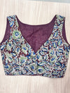 Hemanika- Maroon /Green Blouse (Sleeveless)