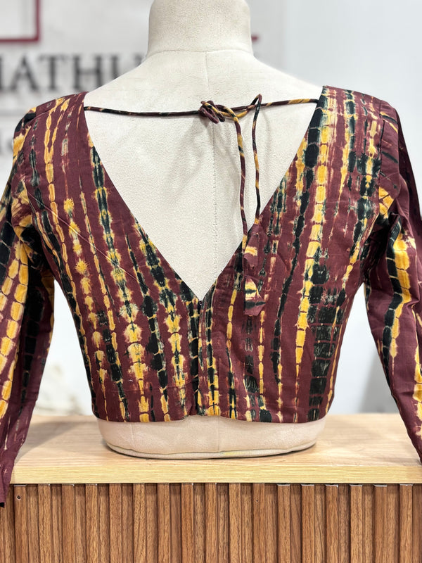 Zuri - Brown 3/4th Sleeve Blouse