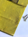 Maheshwari - Green/Black Maheshwari Silk- Cotton Saree