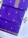 Maheshwari - Violet Maheshwari Silk- Cotton Saree