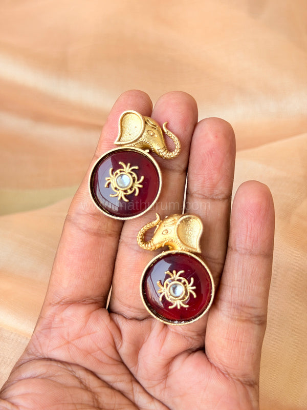 IBHA - Maroon Earring