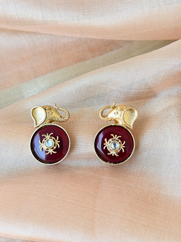 IBHA - Maroon Earring