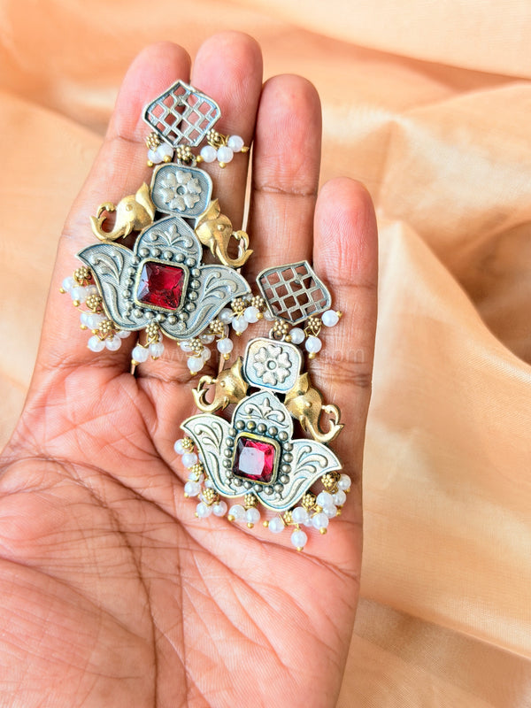 Nakshatra - Red Earring
