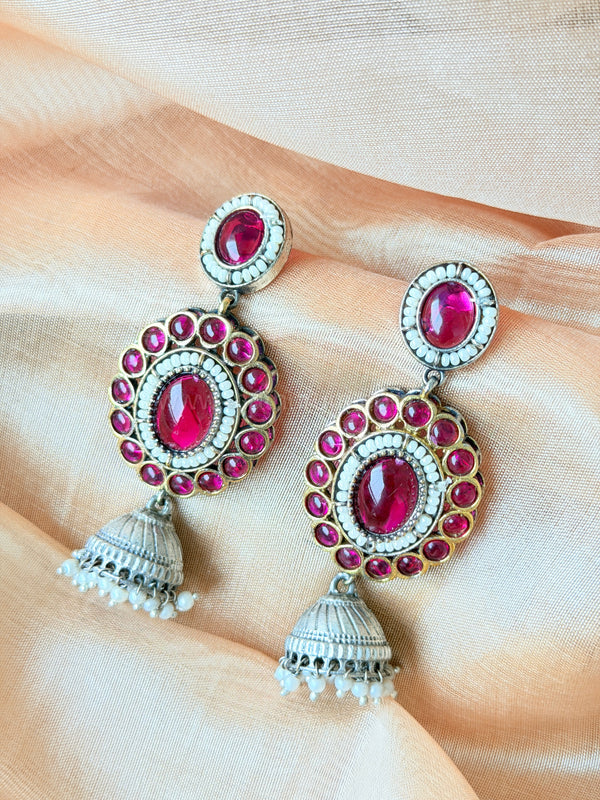 KADHAMBAM- Pink Earring