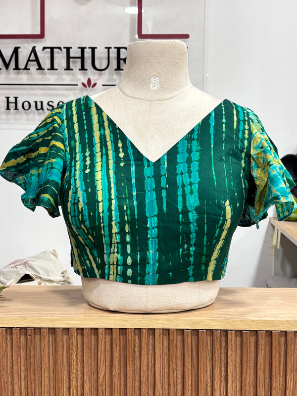 Zuri - Green Butterfly Sleeve Blouse