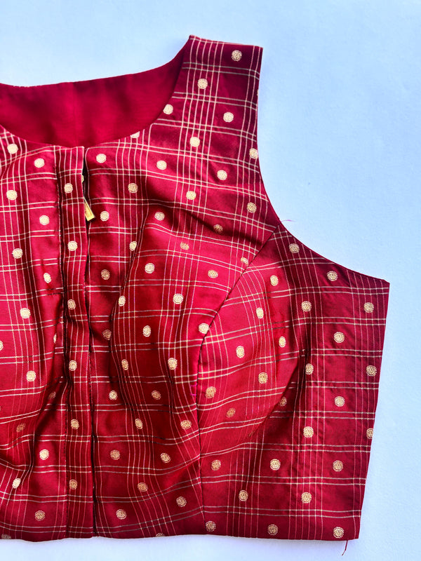 Ahana - MaroonSleeveless Blouse