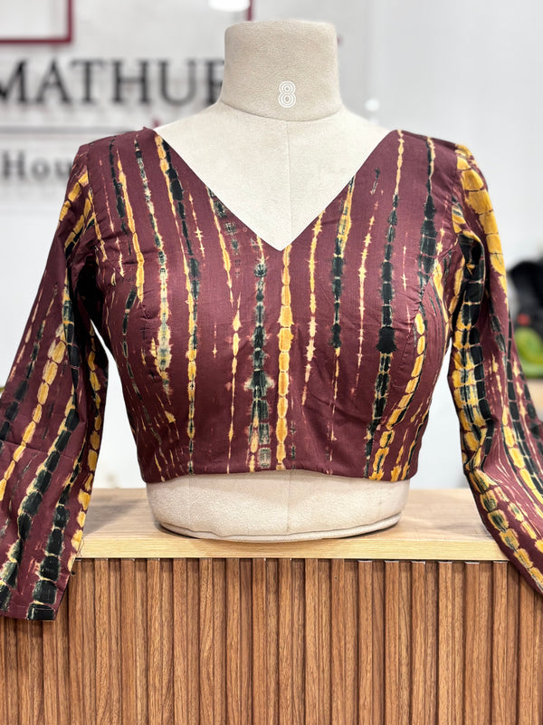 Zuri - Brown 3/4th Sleeve Blouse
