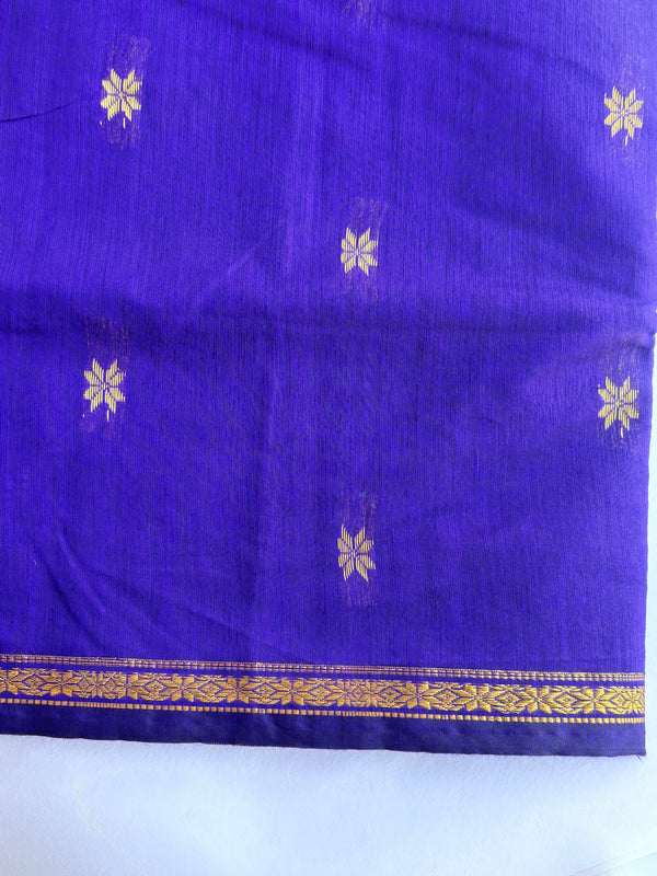 Maheshwari - Violet Maheshwari Silk- Cotton Saree