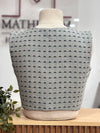 Dalia - Grey Sleeveless Blouse