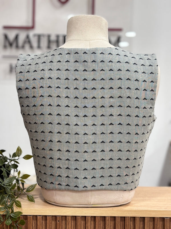 Dalia - Grey Sleeveless Blouse