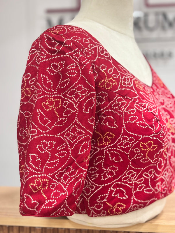 Bandhini- Red Blouse