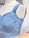 Denim Daze- Blue Sleeveless Blouse