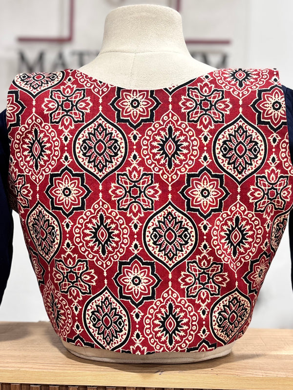 Urvi- Blue/Maroon Koti Blouse