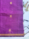 Maheshwari - Wine Maheshwari Silk- Cotton Saree