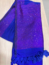 Starry Dust Saree - Blue/Pink