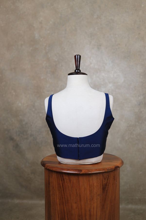 Nayan Plain- Navy Blue Blouse