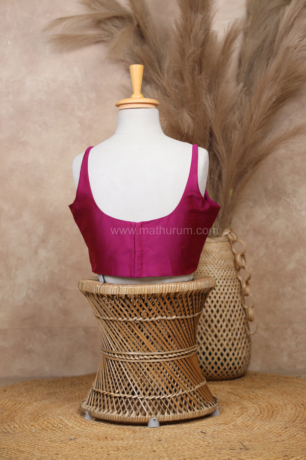 Nayan Plain- Majenta Blouse