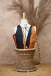 Veya- Black Multi Sleeveless Blouse