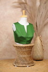 Tessa- Green Sleeveless Blouse