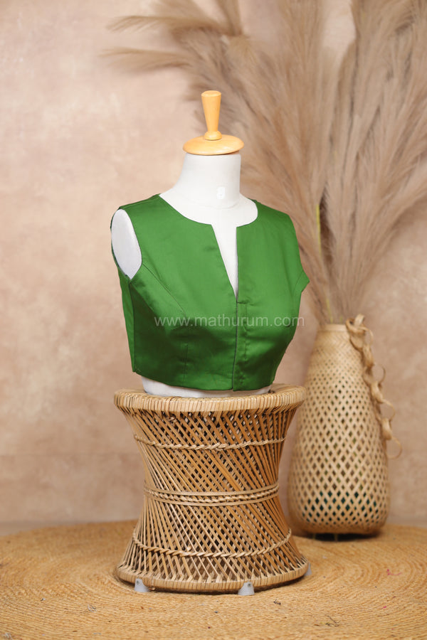Tessa- Green Sleeveless Blouse