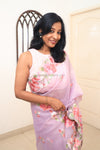 Carol- Lilac Embroidery Saree
