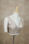 Megalai- Light Gold Blouse (Attachable Sleeves)