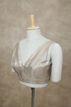 Megalai- Light Gold Blouse (Attachable Sleeves)