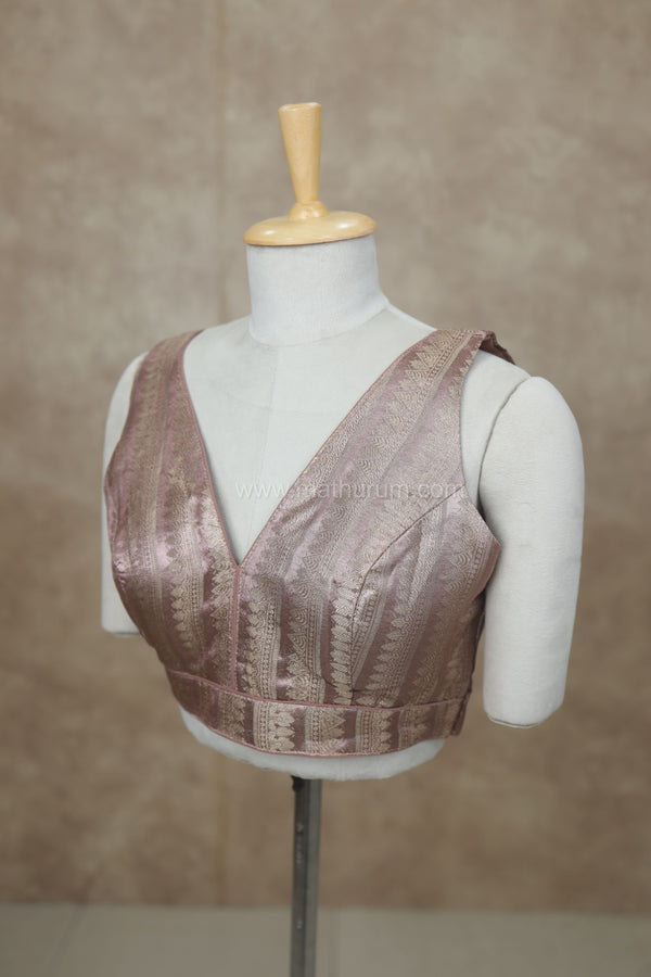 Megalai- Rose Gold Blouse (Attachable Sleeves)