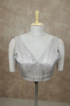 Megalai- Light Grey Blouse (Attachable Sleeves)
