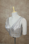 Megalai- Light Grey Blouse (Attachable Sleeves)