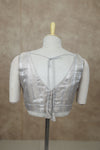 Megalai- Light Grey Blouse (Attachable Sleeves)