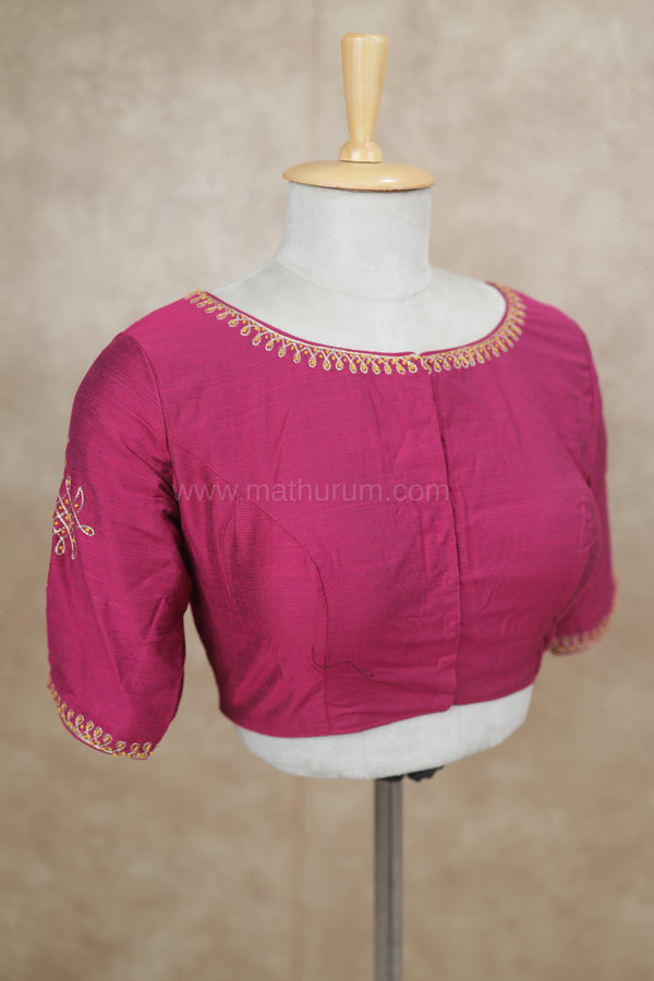 Kolam - Majenta Embroidery Blouse