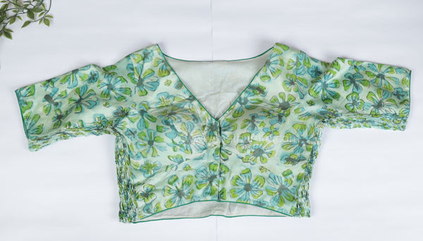 Ziva- Pastel Green Strechable Blouse