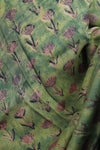 Kesariya- Green Floral Maheshwari Silk- Cotton Saree