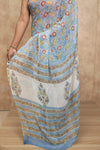 Naksha- Blue Chiffon Saree