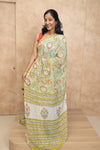Naksha- Green Chiffon Saree