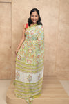 Naksha- Green Chiffon Saree