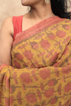 Gulmohar- Mustard Georgette Saree