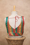 Valli- Multicolour Red Blouse (Attachable Sleeves)