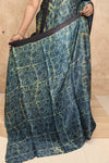 Gajra- GreenBlue Gajji-Silk Saree