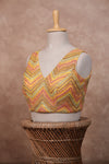 Mogra- Yellow Blouse (Attached Sleeves)