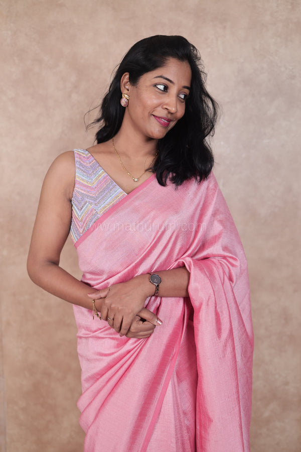 Mogra- Lavendar Blouse (Attached Sleeves)