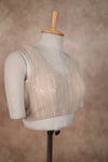 Noor- Beige Blouse (Attached Sleeves)