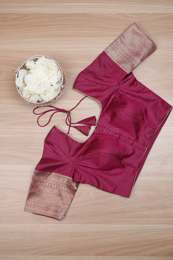 Vasudha - Wine Blouse