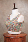 Zehra- Cream Blouse (Attachable Sleeves)