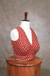 Jiya- Maroon Blouse (Attachable Sleeves)