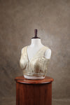 Megalai- Antique Gold Blouse (Attachable Sleeves)