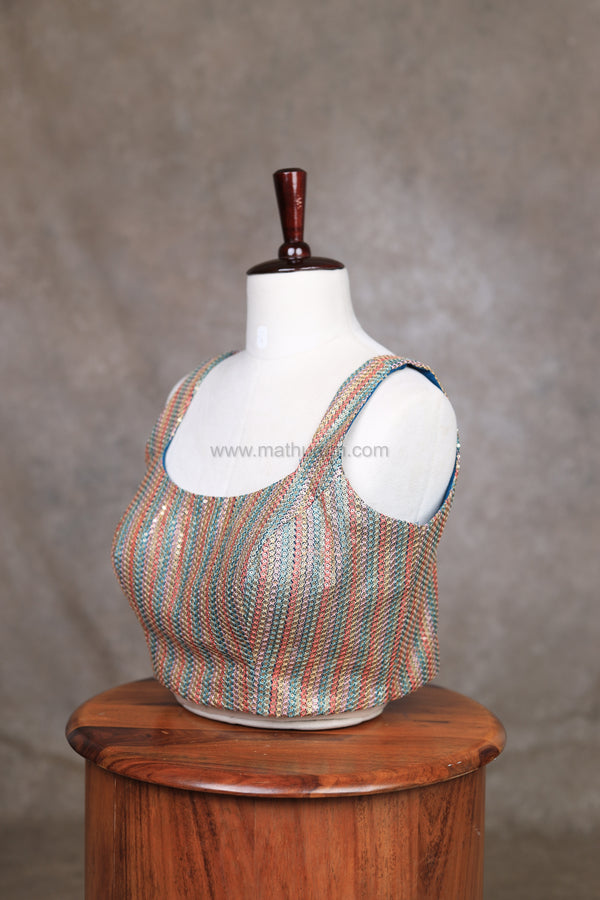 Aura- Blue Blouse (Sleeveless)