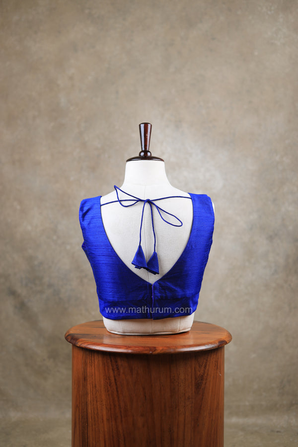Rangeela- Royal Blue Blouse (Attachable Sleeves)