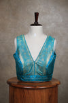 Kundhavai - Rama Blue Blouse (Attachable Sleeves)